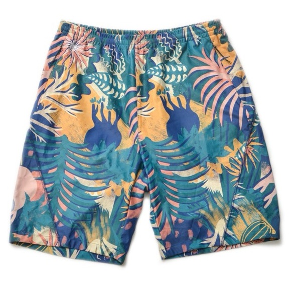 Snow Peak Printed Water-Side Swim Shorts Navy